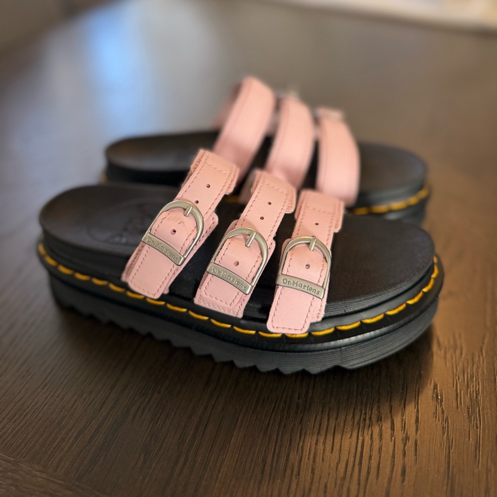 Dr. Martens Pink Strappy Sandals